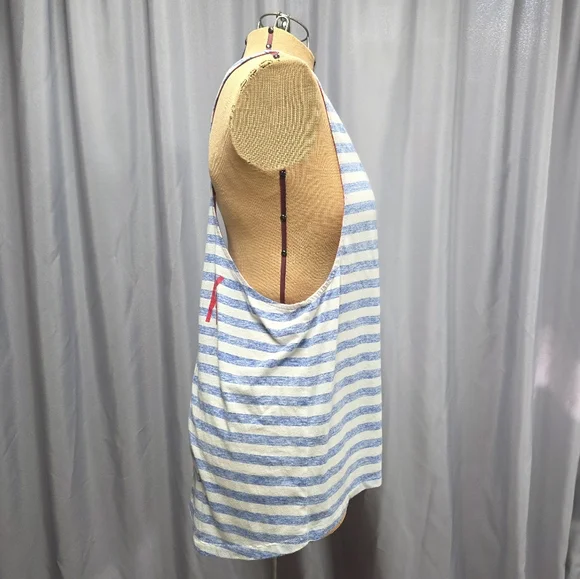 Women's V.S. Pink Striped Blue and White Cubs Tank Top - Picture 6 of 8